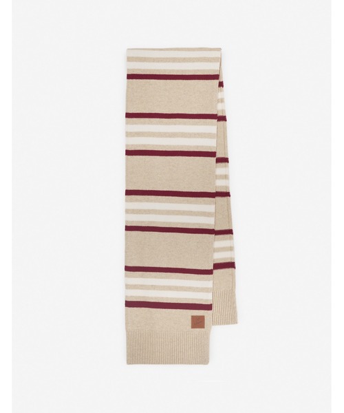 Maison Kitsune(メゾンキツネ)の「WOOL STRIPED SCARF(マフラー・メンズ・ベージュ・U)」の1枚目の写真