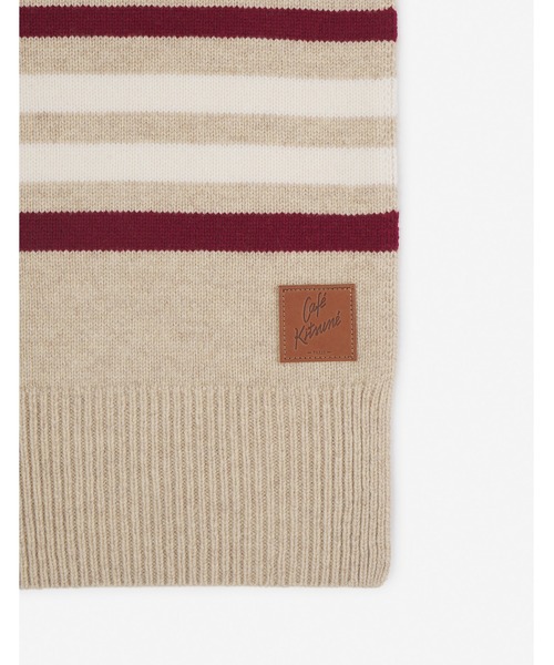 Maison Kitsune(メゾンキツネ)の「WOOL STRIPED SCARF(マフラー・メンズ・ベージュ・U)」の3枚目の写真