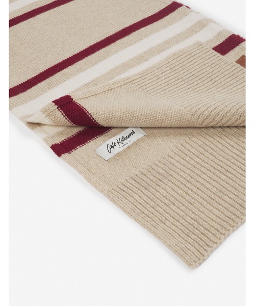 Maison Kitsune(メゾンキツネ)の「WOOL STRIPED SCARF(マフラー・メンズ・ベージュ・U)」の4枚目の写真