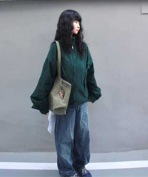 QT8 GARMENTS(キューティーエイトガーメント)の「MF ウォッシュドオックスフォード ハリントンジャケット (ダークグリーン)(ブルゾン・レディース・その他・MEDIUM/LARGE/X-LARGE)」の8枚目の写真