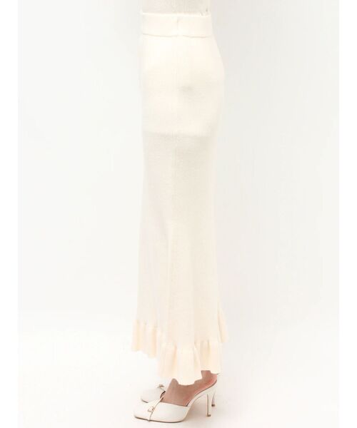 RESEXXY（リゼクシー）の「ヘムフリルマーメイドニットスカート【セットアップ着用可能】（スカート・レディース・アイボリー/ブラック・FREE）」の16枚目の写真