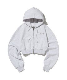 suade（スエード）の「CROP HOOD ZIP UP [MELANGE GRAY]（パーカー）」