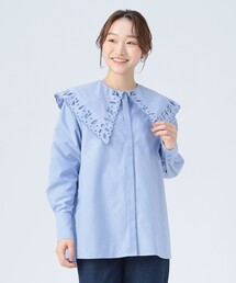 BEAMS HEART | 刺繍 ビッグカラー シャツ(シャツ/ブラウス)