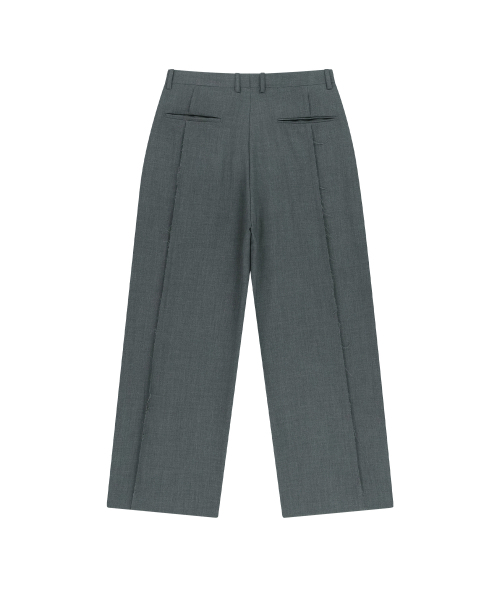 ENDOOR(エンドア)の「Exposed seam pants (charcoal)(スラックス・メンズ・チャコールグレー・3/1/2)」の2枚目の写真