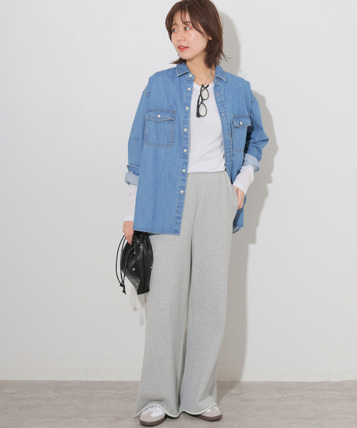 JOURNAL STANDARD relume(ジャーナルスタンダード レリューム)の「《追加5》シアークルーネックロングTシャツ(Tシャツ/カットソー・レディース・ブラック/レッド/ブラウン/ホワイト・FREE)」の12枚目の写真
