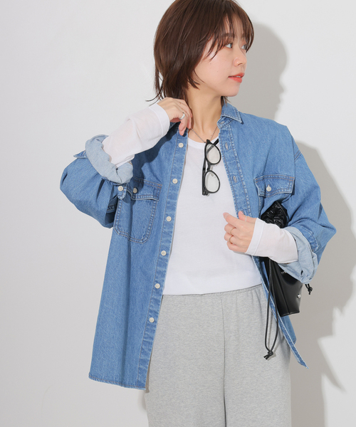 JOURNAL STANDARD relume(ジャーナルスタンダード レリューム)の「《追加5》シアークルーネックロングTシャツ(Tシャツ/カットソー・レディース・ブラック/レッド/ブラウン/ホワイト・FREE)」の13枚目の写真