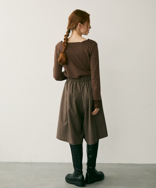 Crisp（クリスプ）の「フラワーレースカフメロウTシャツ（Tシャツ/カットソー・レディース・アイボリー/ブラウン/レッド・FREE）」の11枚目の写真