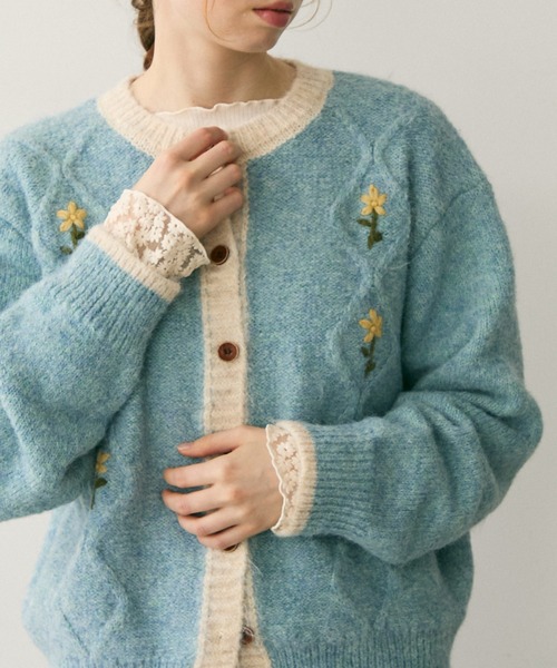 Crisp（クリスプ）の「フラワーレースカフメロウTシャツ（Tシャツ/カットソー・レディース・アイボリー/ブラウン/レッド・FREE）」の21枚目の写真