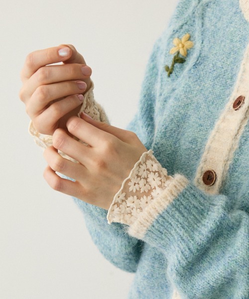 Crisp（クリスプ）の「フラワーレースカフメロウTシャツ（Tシャツ/カットソー・レディース・アイボリー/ブラウン/レッド・FREE）」の22枚目の写真