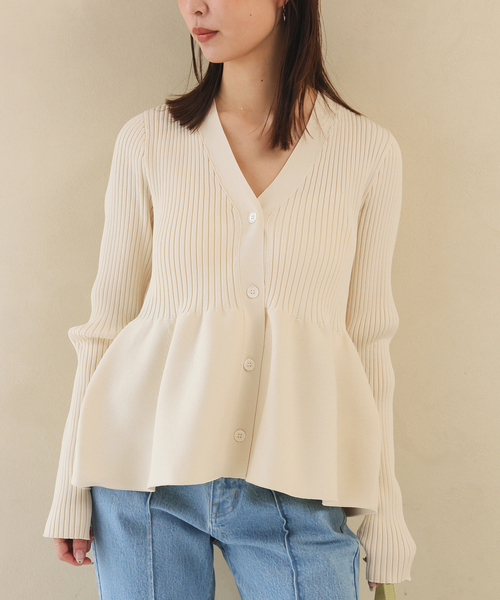 Vネックペプラムカーディガン（カーディガン/ボレロ）｜SLOBE IENA