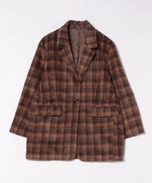 WEB限定シャギーチェックオーバーJK