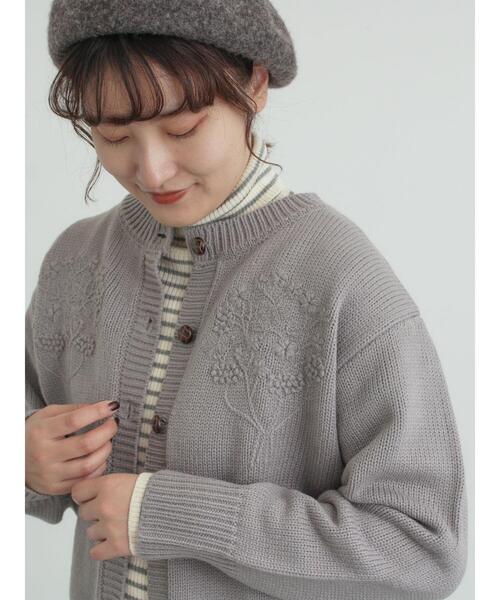 セール】◎刺繍カーディガン（カーディガン/ボレロ）｜Samansa Mos2