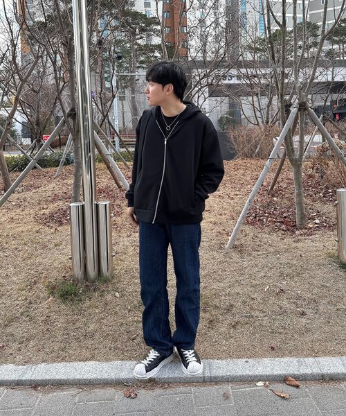 GCLIP(ジクリップ)の「ブルーセミワイドデニムパンツ(デニムパンツ・レディース・ブルー・38/36/34/32/30/26/28)」の7枚目の写真