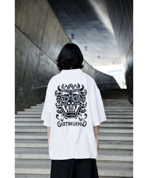 KIRTIMUKHA（キールティムカ）の「ロゴプリントVネック半袖Tシャツホワイト（Tシャツ/カットソー・メンズ・その他・FREE）」の11枚目の写真