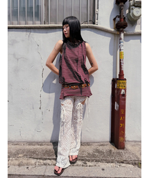 STILLLETHARDY（スティルレッサーディ）の「LACE COMBI BOOTS-CUT PANTS（その他パンツ）」