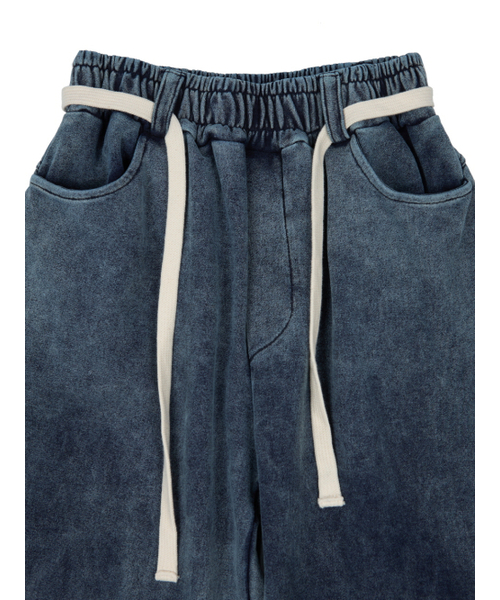 INEXCIS(イネクシス)の「スノーデニムワイドパンツ(ウォッシュドブルー)(スウェットパンツ・メンズ・ブルー系その他・FREE)」の6枚目の写真