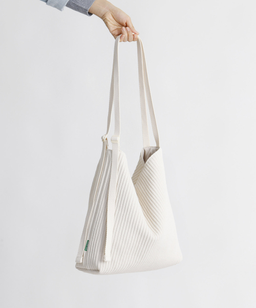 GREEN STUFF(グリーンスタッフ)の「enough bag 57 - corduroy canvas ivory(ショルダーバッグ・レディース・その他・FREE)」の3枚目の写真