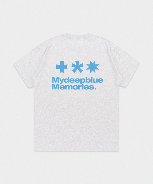 mydeepbluememories(マイディープブルーメモリーズ)の「Mm Symbol Logo T-Shirts (LIGHT GREY / SKY)(Tシャツ/カットソー・レディース・ライトグレー・SMALL/MEDIUM/LARGE)」の15枚目の写真