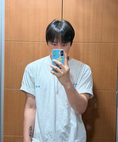 mydeepbluememories(マイディープブルーメモリーズ)の「Mm Symbol Logo T-Shirts (LIGHT GREY / SKY)(Tシャツ/カットソー・レディース・ライトグレー・SMALL/MEDIUM/LARGE)」の10枚目の写真
