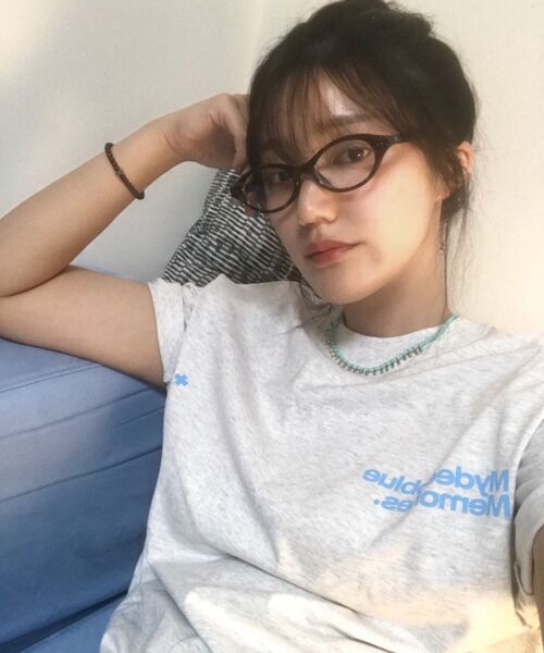 mydeepbluememories(マイディープブルーメモリーズ)の「Mm Symbol Logo T-Shirts (LIGHT GREY / SKY)(Tシャツ/カットソー・レディース・ライトグレー・SMALL/MEDIUM/LARGE)」の12枚目の写真