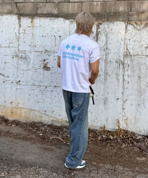 mydeepbluememories(マイディープブルーメモリーズ)の「Mm Symbol Logo T-Shirts (LIGHT GREY / SKY)(Tシャツ/カットソー・レディース・ライトグレー・SMALL/MEDIUM/LARGE)」の14枚目の写真