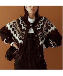 リブ　イン　コンフォート　人気スタイリスト石上美津江さんとつくった　大人に似合う北欧柄のニットカーディガン