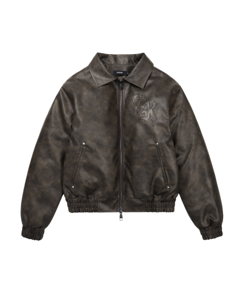 AAKAM(アーカム)の「Embossing Leather Jacket (Dark Brown)(ライダースジャケット・レディース・その他・1/2)」の1枚目の写真