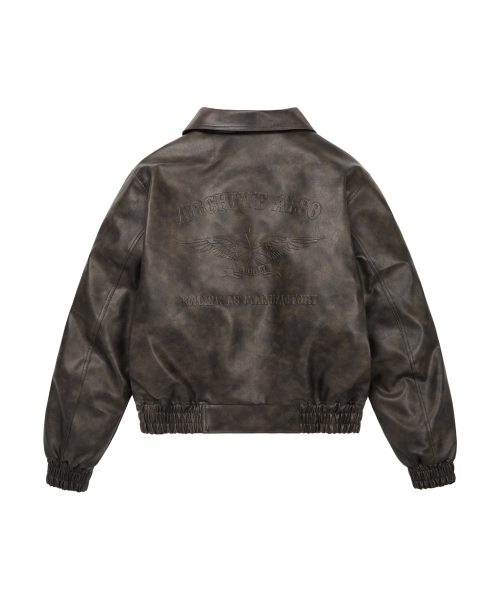 AAKAM(アーカム)の「Embossing Leather Jacket (Dark Brown)(ライダースジャケット・レディース・その他・1/2)」の2枚目の写真