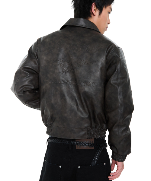 AAKAM(アーカム)の「Embossing Leather Jacket (Dark Brown)(ライダースジャケット・レディース・その他・1/2)」の8枚目の写真