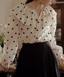 SHEPP（シープ）の「【26年春新作】ドットオーバーカラーブラウス（シャツ/ブラウス）」