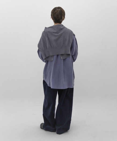 lit(リット)の「Cupra Open Collar Shirt(シャツ/ブラウス・レディース・ワイン/ベージュ/ブルー・FREE)」の20枚目の写真