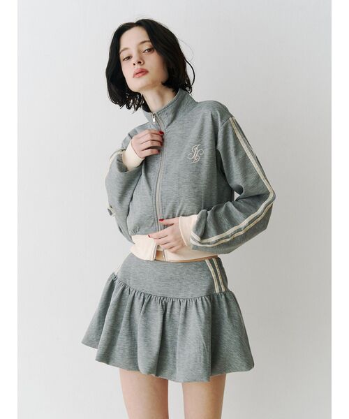 jouetie（ジュエティ）の「バルーンジャージスカパン【セットアップ対応】（スカート・レディース・アイボリー/グレー/ピンク・MEDIUM）」の4枚目の写真