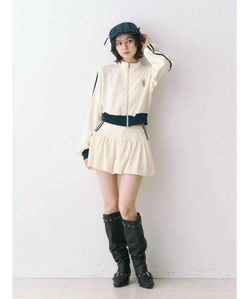 jouetie（ジュエティ）の「バルーンジャージスカパン【セットアップ対応】（スカート・レディース・アイボリー/グレー/ピンク・MEDIUM）」の18枚目の写真