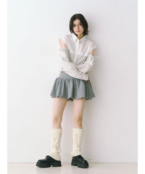 jouetie（ジュエティ）の「バルーンジャージスカパン【セットアップ対応】（スカート・レディース・アイボリー/グレー/ピンク・MEDIUM）」の22枚目の写真