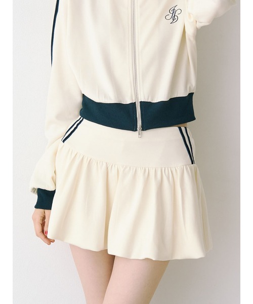 jouetie（ジュエティ）の「バルーンジャージスカパン【セットアップ対応】（スカート・レディース・アイボリー/グレー/ピンク・MEDIUM）」の2枚目の写真