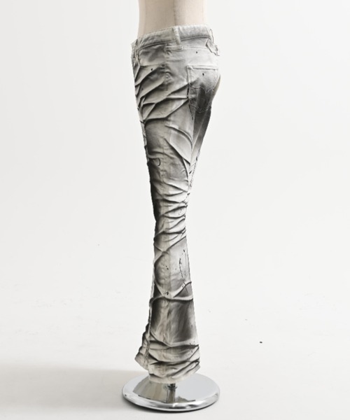 FUGA（フーガ）の「『FUGA/フーガ』立体加工フレアデニムパンツ（デニムパンツ・メンズ・ブラック/ホワイト・L/M/S）」の13枚目の写真