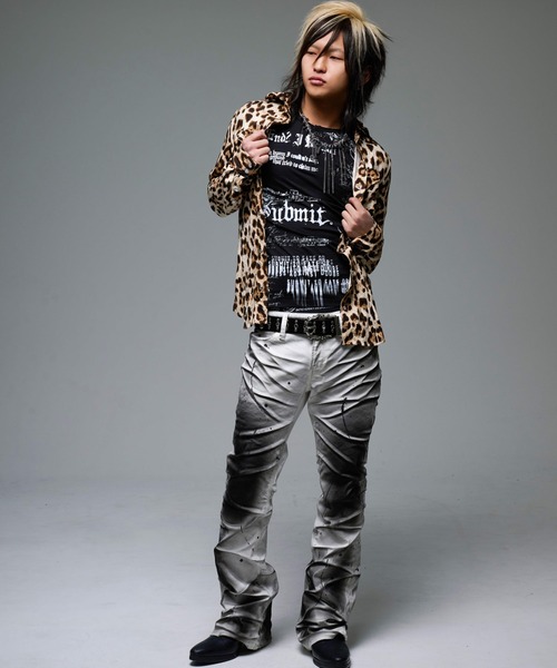 FUGA（フーガ）の「『FUGA/フーガ』立体加工フレアデニムパンツ（デニムパンツ・メンズ・ブラック/ホワイト・L/M/S）」の3枚目の写真