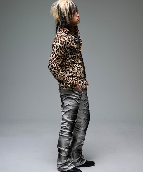 FUGA（フーガ）の「『FUGA/フーガ』立体加工フレアデニムパンツ（デニムパンツ・メンズ・ブラック/ホワイト・L/M/S）」の5枚目の写真