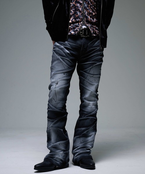 FUGA（フーガ）の「『FUGA/フーガ』立体加工フレアデニムパンツ（デニムパンツ・メンズ・ブラック/ホワイト・L/M/S）」の22枚目の写真