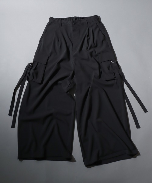 SITRY（シトリー）の「2Tuck Drape Wide Cargo Pants/2タックドレープ ワイドカーゴパンツ セットアップ対応（カーゴパンツ・メンズ・チャコール/ブラック・LL/L/M）」の13枚目の写真