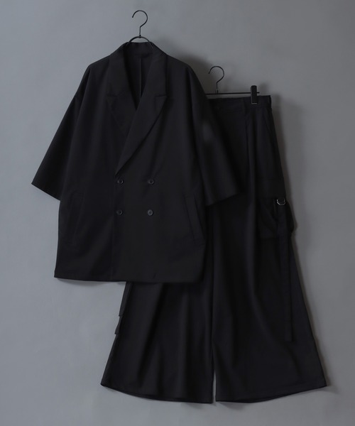 SITRY（シトリー）の「2Tuck Drape Wide Cargo Pants/2タックドレープ ワイドカーゴパンツ セットアップ対応（カーゴパンツ・メンズ・チャコール/ブラック・LL/L/M）」の11枚目の写真