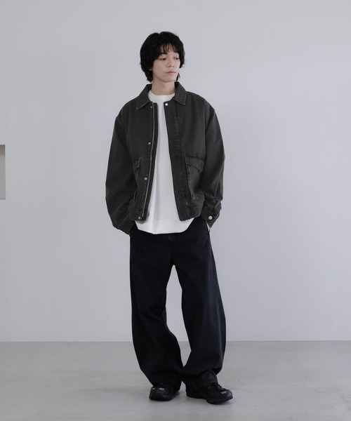 LOWRYS FARM(ローリーズファーム)の「【LFM(U)】デニムブルゾン【UNISEX】 606932(デニムジャケット・メンズ・ブラック/ブルー・MEDIUM/LARGE)」の11枚目の写真