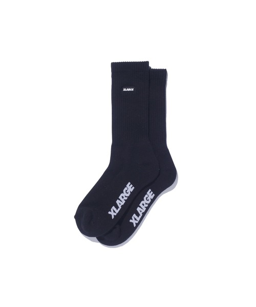XLARGE(エクストララージ)の「SQUARE LOGO SOCKS(ソックス/靴下・メンズ・ホワイト/ブラック/グレー/ベージュ・ONE SIZE)」の3枚目の写真