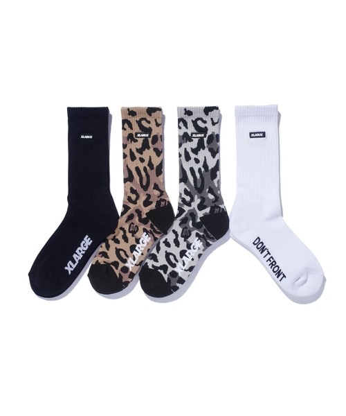 XLARGE(エクストララージ)の「SQUARE LOGO SOCKS(ソックス/靴下・メンズ・ホワイト/ブラック/グレー/ベージュ・ONE SIZE)」の5枚目の写真
