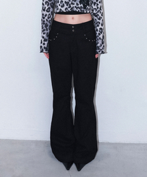 CHERRYQUIRI（チェリーキュリー）の「metalic stud boots cut pt - black（その他パンツ）」