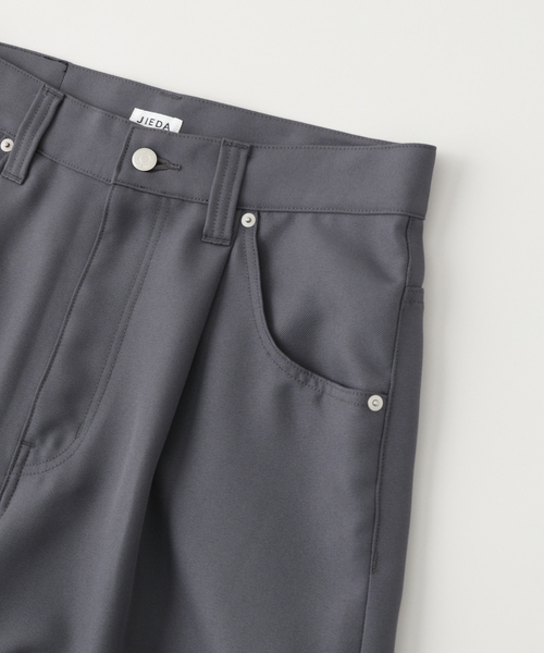 JIEDA(ジエダ)の「JIEDA / ジエダ WIDE ONE TUCK STRAIGHT PANTS(その他パンツ・メンズ・グレー/ブラック・1/2)」の4枚目の写真