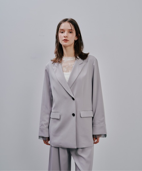 Julep(ジュレップ)の「Tailored Jacket(テーラードジャケット・レディース・グレイッシュベージュ/ライトグレー/ブラック・FREE)」の10枚目の写真