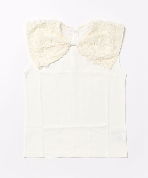 maarook(マルーク)の「雪柳リボンカラー天竺Tシャツ(Tシャツ/カットソー・キッズ・ホワイト/ブラック・140cm/150cm/160cm)」の16枚目の写真
