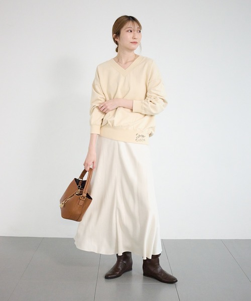 jj mercer（ジェイジェイマーサー）の「【J.J. Mercer】＜別注＞スウェット（スウェット・レディース・ホワイト/ベージュ/チャコール・フリー）」の6枚目の写真