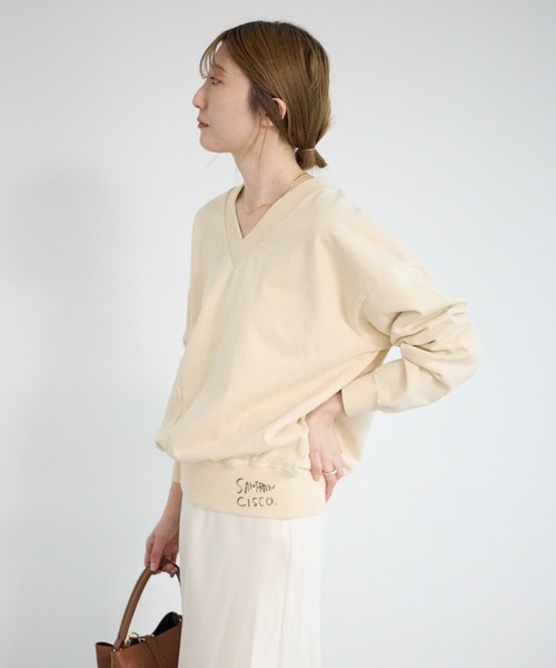 jj mercer（ジェイジェイマーサー）の「【J.J. Mercer】＜別注＞スウェット（スウェット・レディース・ホワイト/ベージュ/チャコール・フリー）」の10枚目の写真